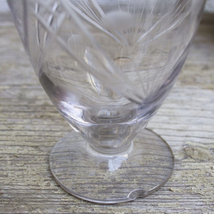 Jarra de agua de cristal con 4 vasos