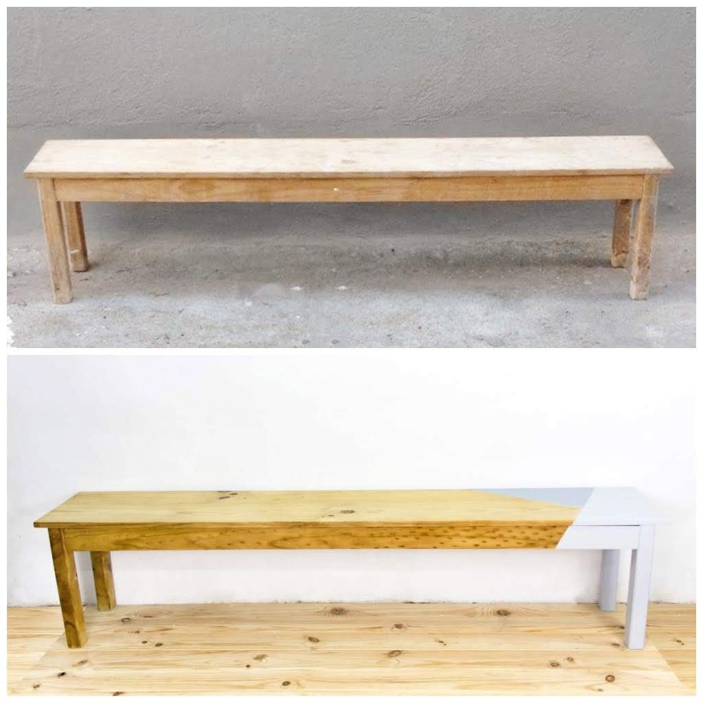 Antes y después - Banco de madera - Studio Alis