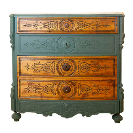 Cómoda Antigua Con Mármol